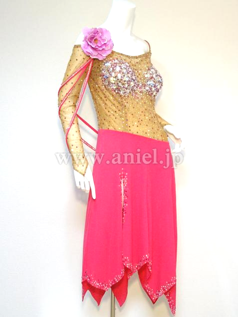 L3577・ピンク&ベージュ