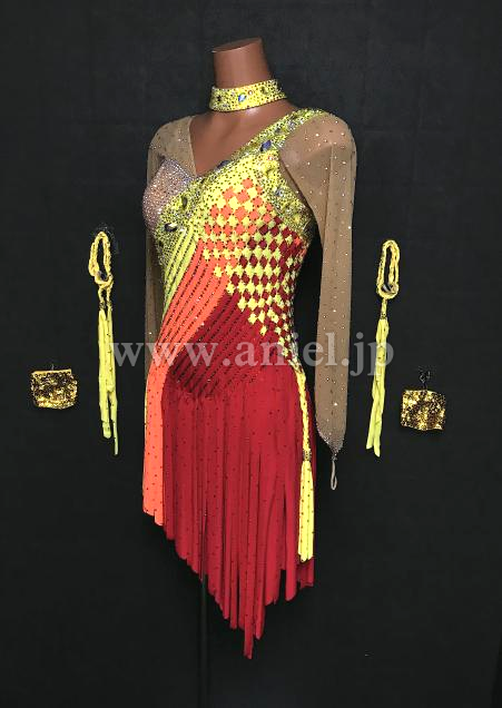 L6985・黄オレンジ&赤