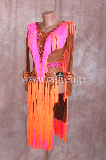 L7429・【NAZAR】オレンジ&ピンクフリンジ