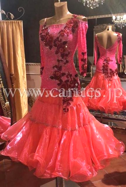 M7935・【Silvia design】コーラルレッド