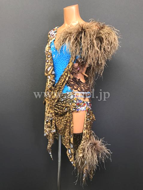 L2461・【Grand Amour】豹柄&ターコイズブルー