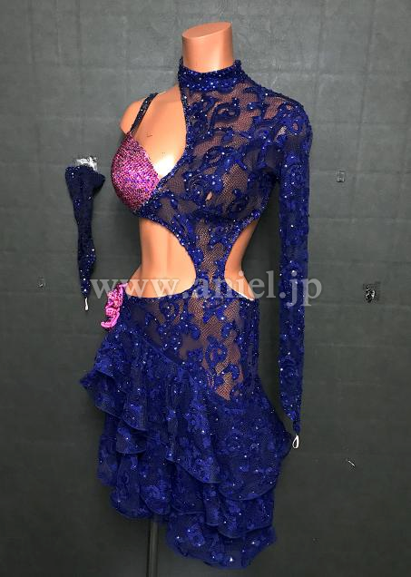 L7432・【SALE】ネイビー&ピンク※試着不可