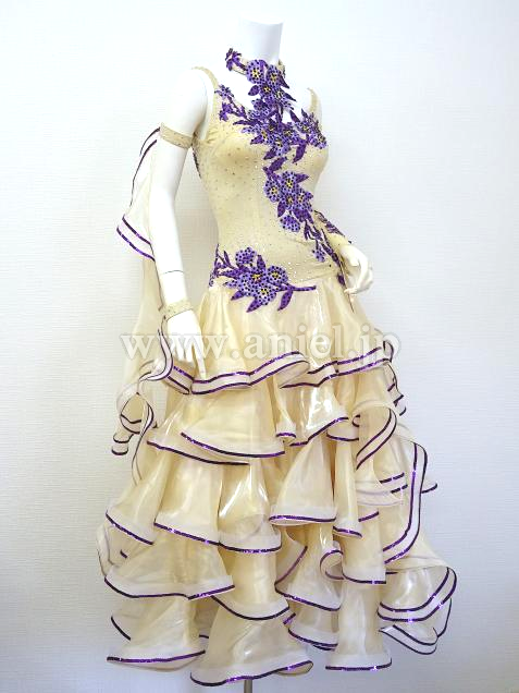 M5828・クリーム&紫※試着不可