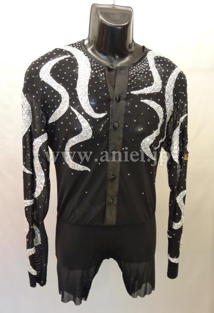 L1635・ラテンシャツ黒白