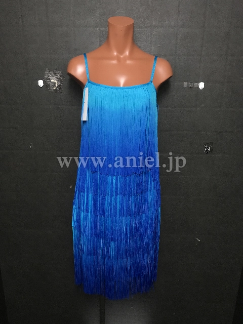 【タカダンス】青フリンジワンピース【中古】
