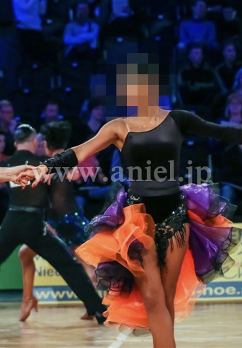 L3054・黒&紫オレンジ※試着不可