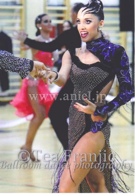 L2197・ベージュ黒&青紫