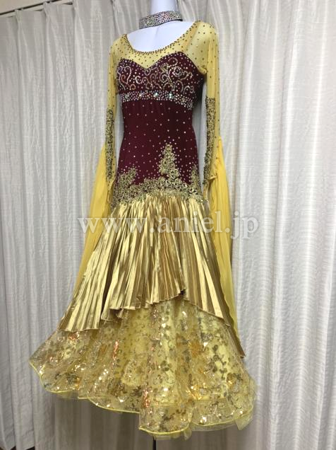 M6917・ゴールド&ワインレッド※試着不可