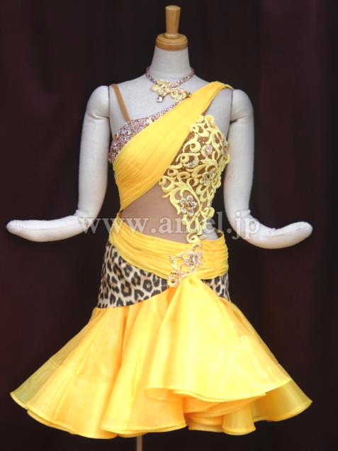 L2663・イエロー&豹柄