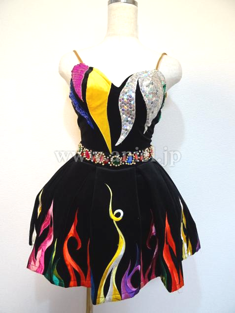 L3074・黒ベロア&カラフル※試着不可