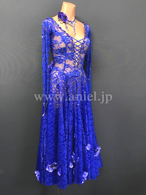 M7904・【チャコット】ロイヤルブルーパソドレス