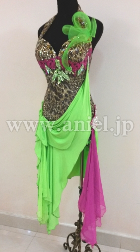 L1673・豹柄&緑ピンク※試着不可