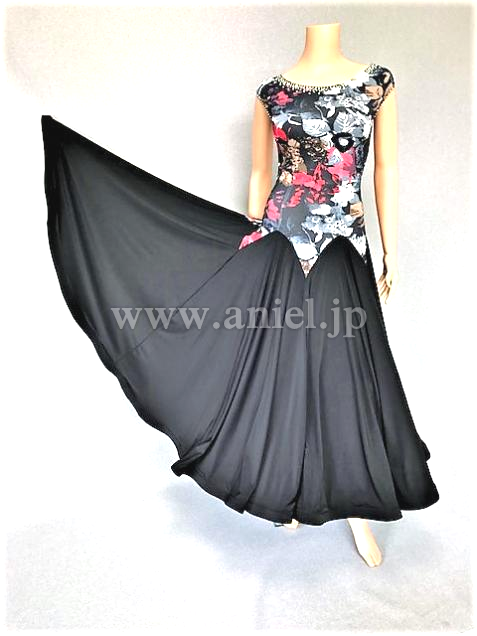 L4022・黒&花柄※試着不可