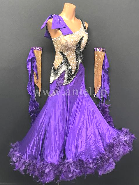 M7049・【Chrisanne】紫&ベージュ