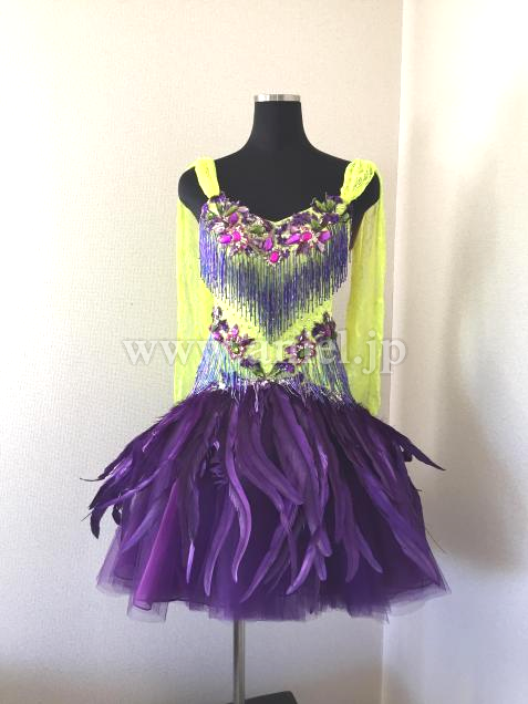 L4033・紫&黄羽根※試着不可