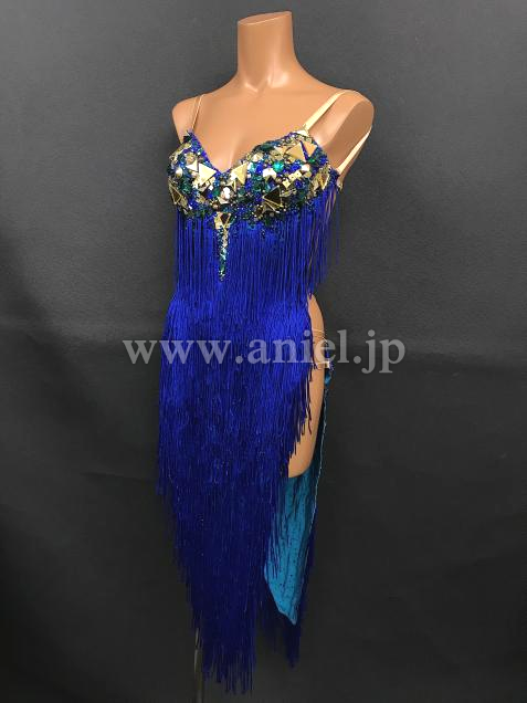 L6620・【Ajour Design】 青&ゴールド