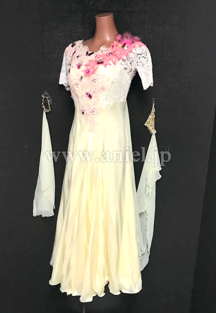 M8652・クリームイエロー&ピンク※試着不可