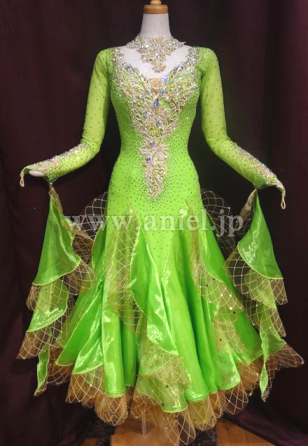 M3027・黄緑&ゴールド