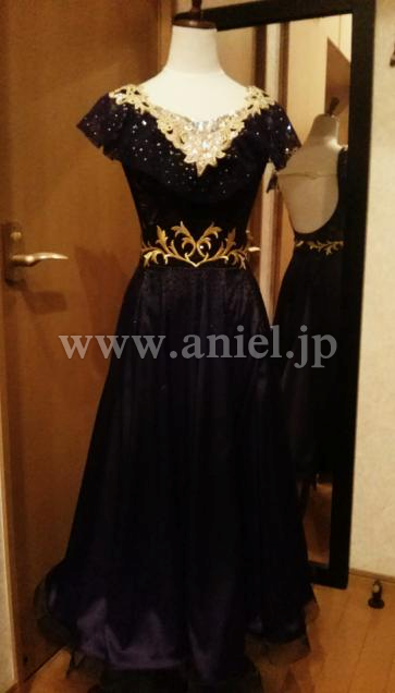 L2672・黒&ゴールドパソドレス