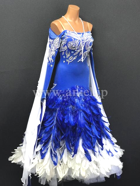 M7062・ロイヤルブルー&白羽根