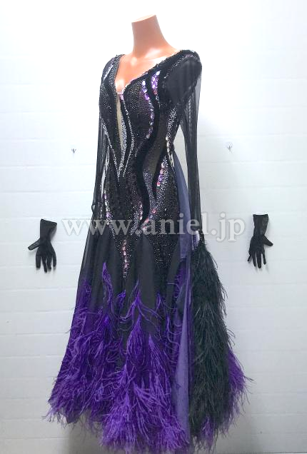 M8633・【gentil】黒&紫
