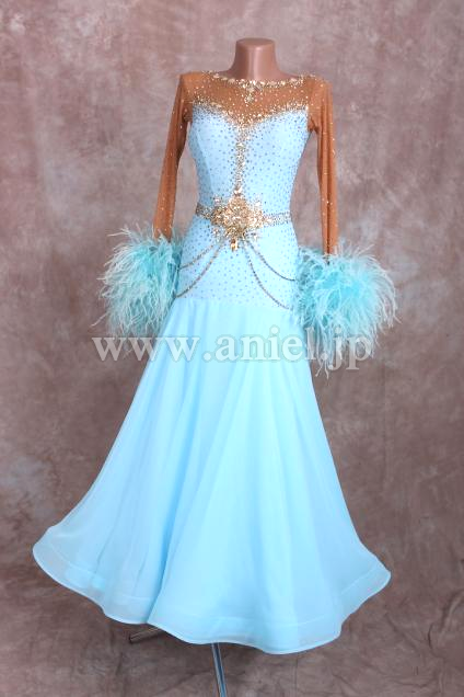 M7055・【NAZAR】水色&ゴールド※試着不可