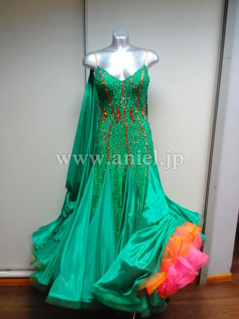 M3693・【半額セール】・緑&ピンク&オレンジ※試着不可