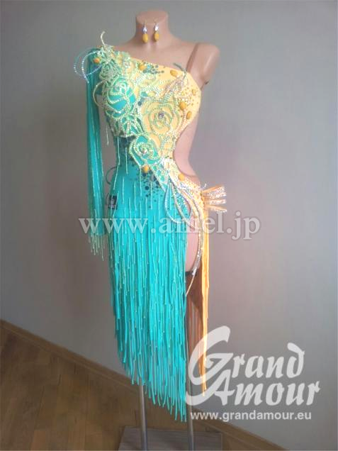 L5377・【Grand Amour】黄色&エメラルドグリーン