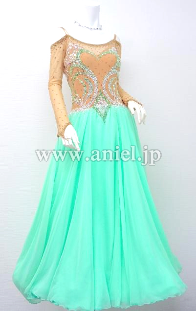 M6068・【Chrisanne Clover】ミントグリーン&ベージュ