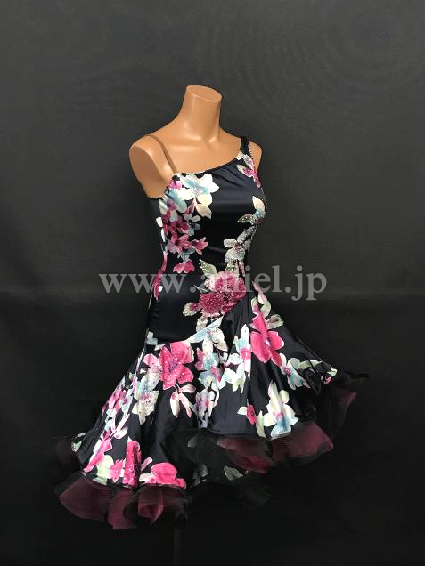 L6646・【タカダンス】黒&花柄※試着不可