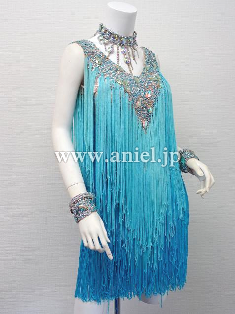 L4057・水色フリンジ※試着不可