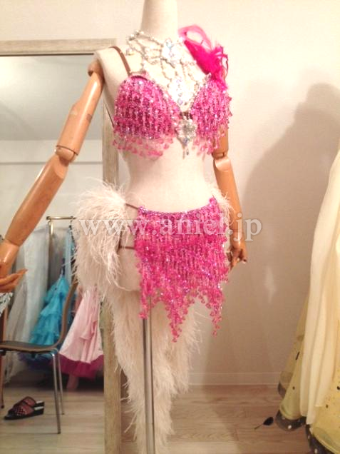 L1710・ピンク&白フェザー