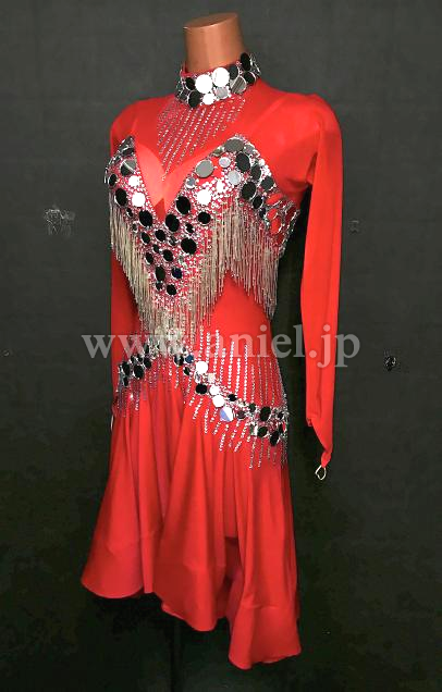 L7065・【gentil】赤&シルバー 