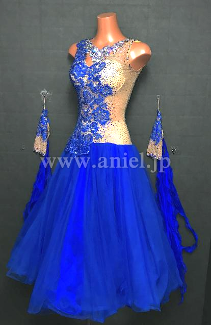 M8661・【gentil】青&ベージュ※試着不可