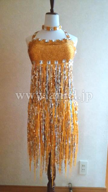 L2697・イエロー&ゴールドフリンジ※試着不可