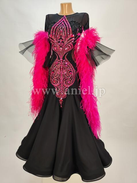 BM9264・【NAZAR】ショッキングピンク&ブラック※試着不可