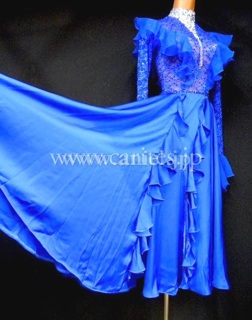 L6255・【CBM】ブルーフリルパソドレス