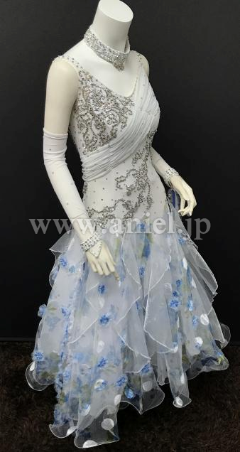 M6957・青&白花※試着不可