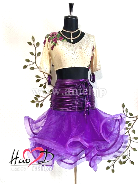 L5386・ベージュ&紫※試着不可