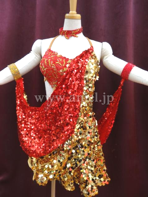 L2703・【半額セール】・赤&ゴールド※試着不可