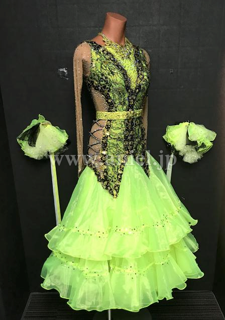 B77・【タカダンス】黄緑&黒