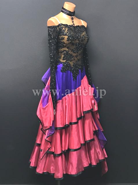 M7119・黒&ピンク紫