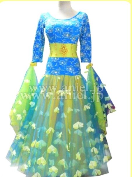 M3277・【半額セール】青&レモンイエロー※試着不可