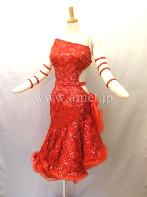メルマガ48号目玉ドレス(ラテン)・赤