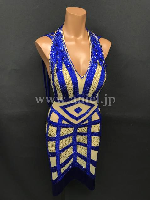 L6692・【gentil】 青&ベージュ※試着不可