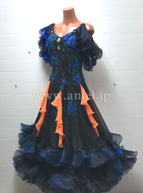 M8691・【タカダンス】黒&オレンジ&青 