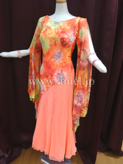 M3665・【RS】オレンジ&柄※試着不可