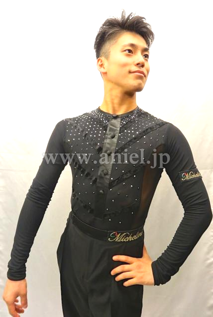 L1764・ラテンシャツ黒