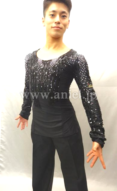 L1766・ラテンシャツ黒