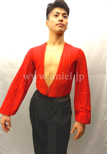 L1769・ラテンシャツ赤